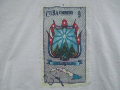 VINTAGE 90s White T Shirt Large - Cuban Single Stitch USA Cuba