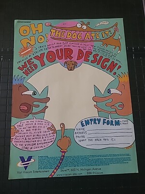 Oh No! The Dog Ate It Nickelodeon T-shirt Print Ad 1997 8x11 Great To Frame 