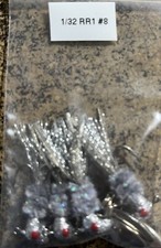 Hand Tied Hackle Tail Crappie Jigs Made in The USA 1/32nd Oz #2,4,6,8 Hook New