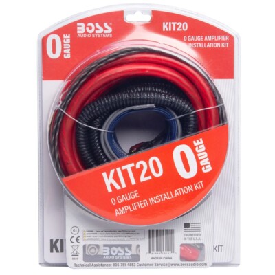 1 BOSS AUDIO SYSTEMS KIT20 Kabelkit RCA Verstärker Lautsprecher Auto 0 AWG
