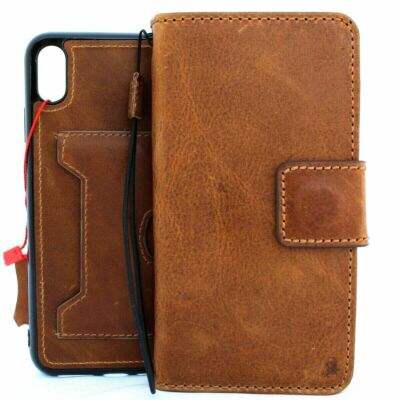 Genuine Leather Case for Apple iPhone XR wallet Handmade