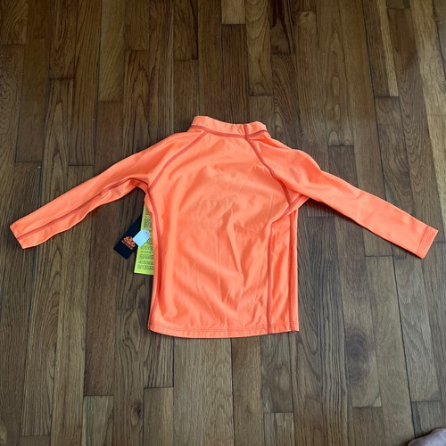 SUNDEK 50+ UV Protection Long Sleeve Orange T-shirt Rash Guard Size 2 - Picture 2 of 5