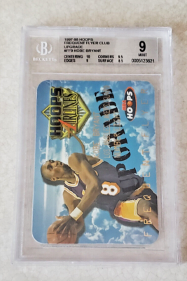 KOBE BRYANT 1997-98 HOOPS FREQUENT FLYERS CLUB UPGRADE 9 of 20 BGS