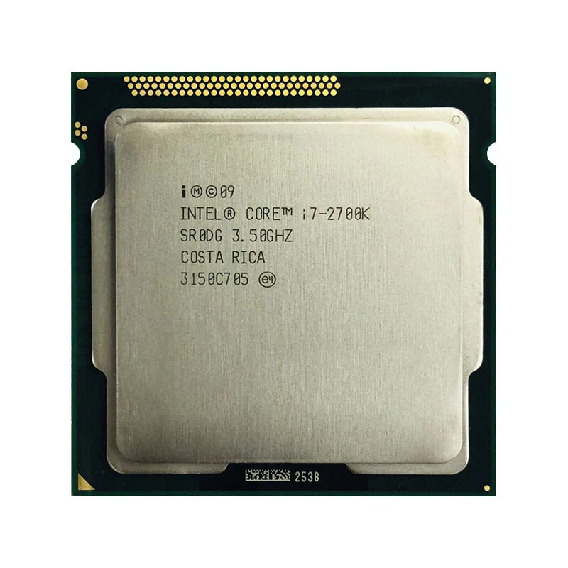 Procesador CPU Intel Core i7-2700K 3,5 GHz SR0DG cuatro núcleos LGA 1155 socket H2 Foto 2 de 3