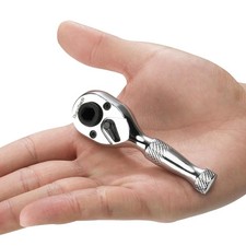 Duratech 2-in-1 Mini Dual Head Stubby Ratchet Handle 1/4'' Drive Finger Ratchet