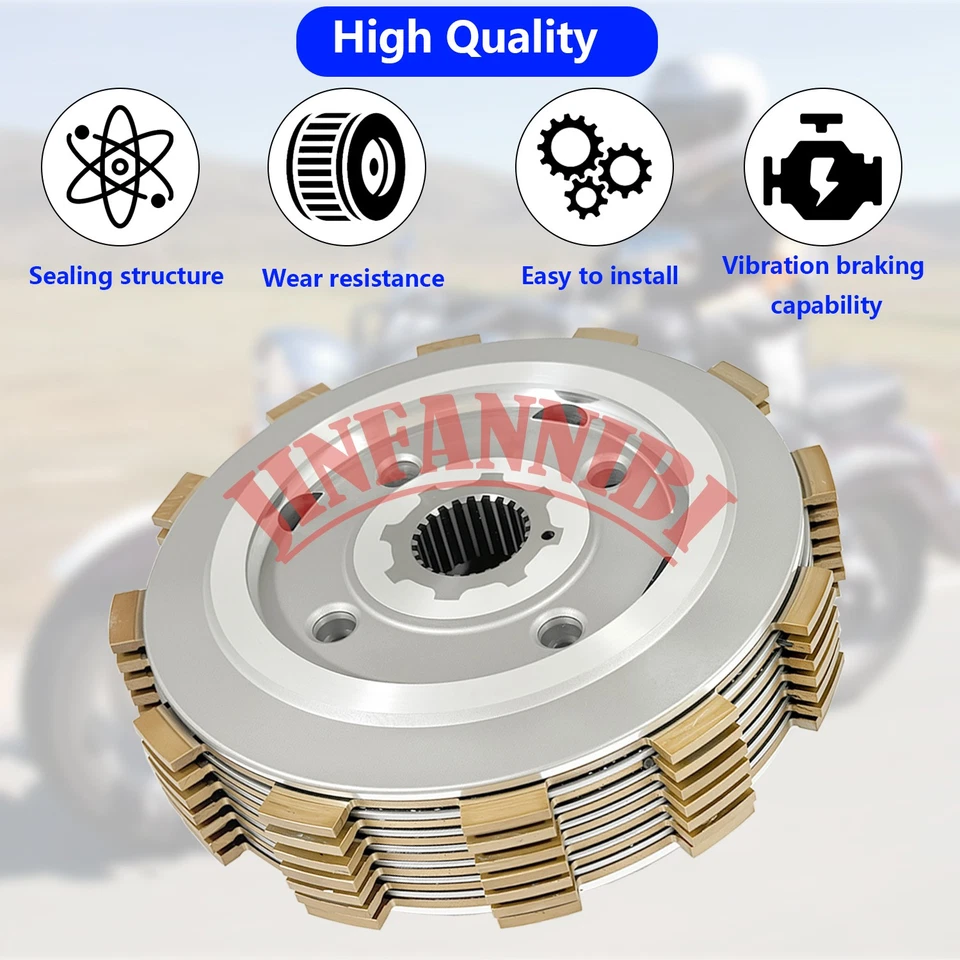 Clutch Outer Plate Kit & Center Inner Hub Gasket for Suzuki Intruder Volusia 800 - Image 4 of 4