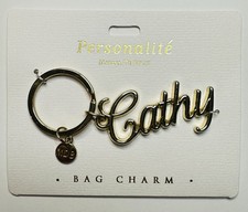 Personalite Marina De Buchi Gold Tone Bag Charm Key Ring Key Chain Cathy