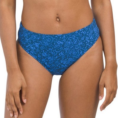 PROFILE BY GOTTEX Mehndi Bikini Swimsuit Bottom Blue Floral 6 8 10 12 14 16 NEW