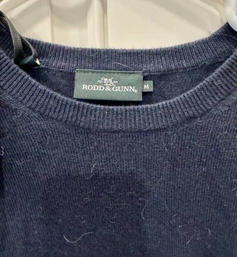 Rodd & Gunn Lowry Bay Strick Kaschmir Wolle Pullover Gr. Medium Blau Granit (Neu mit Etikett) - Bild 2 von 11