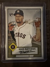 2026 Topps Series 1 BRICE MATTHEWS 1952 Variation Astros RC SSP Rookie #132 RARE