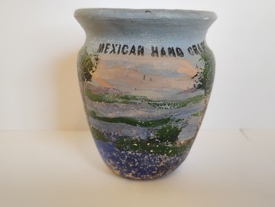  Antique Texas Bluebonnet Landscape  Meyer Pottery Vase