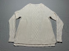 Vineyard Vines Cream Cable Knit Fisherman Merino Wool Sweater Women Extra Small