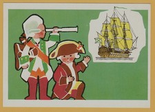 1971 Soviet Postcard – Russian Fleet Admiral Ushakov Warship Russo-Turkish War