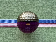 VINTAGE 1980s PING KARSTEN SIGNATURE PLUM PURPLE  GOLD METALLIC 2 GOLF BALL