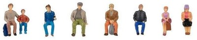 Faller 151619 Spur HO Figuren Konvolut sitzende Reisende (8)