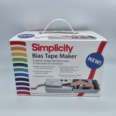 Simplicity Bias Tape Maker Machine Custom Single Fold Automatic Tool 
