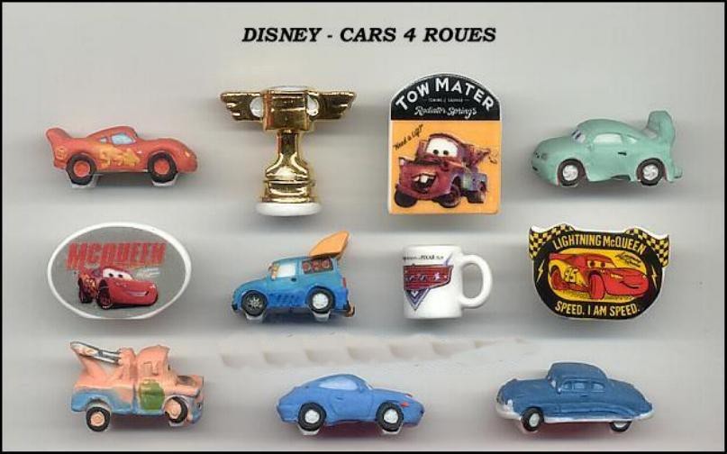 CARS DISNEY Set 11 Figuren PORZELLAN Pfeil Ratsche FEVES Frankreich KERAMIK 5690₽