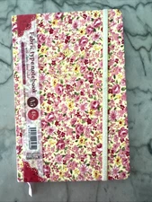 Daiso Japan Fabric Type Ruled Notebook with Elastic Band A5 Journal Book Planner