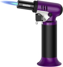 Sondiko Flambier-Brenner mit Tank-Anzeige S907, Bunsenbrenner, Camping, Lila