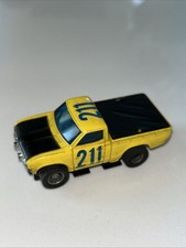 Vintage Aurora AFX Yellow 211 Datsun Pick Up Truck HO Slot Base Not Original