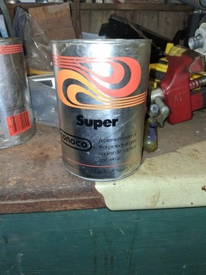 FULL CONOCO Motor Oil Quart Oil Can SAE 10W-20W-40 garage Decor Mancave RETRO