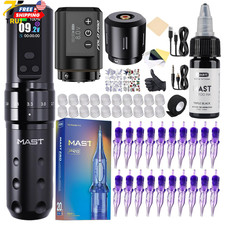 Mast Tattoo Fold2 Pro Tattoo Kit Complete Tattoo Machine Kit 2000mAh Batteries