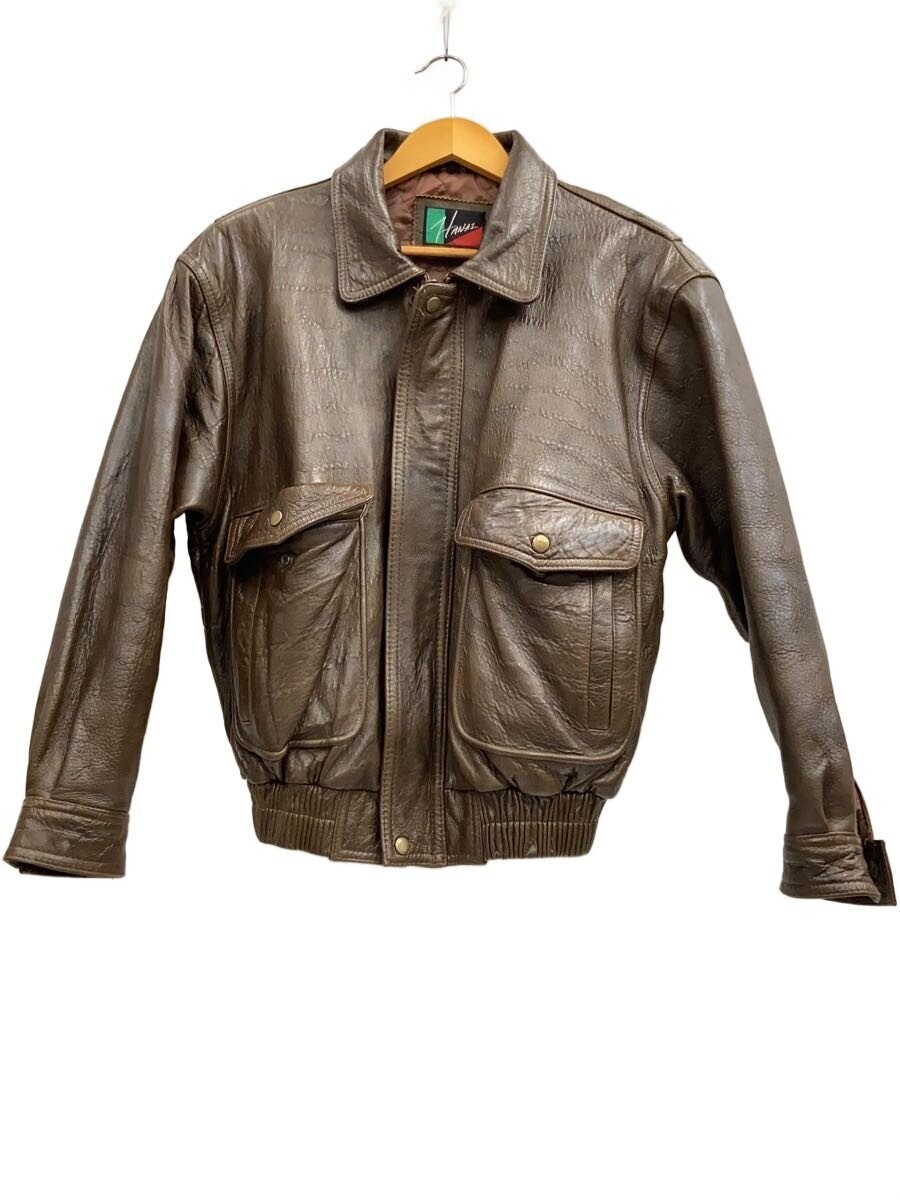 Hanai/Leather Jacket Blouson/L/Sheep Leather/Brw 3464