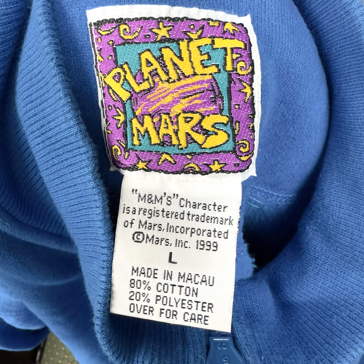 Gilet Pull Planet Mars Taille XL – Sweat Gilet Homme, Motif M&M's, Vintage