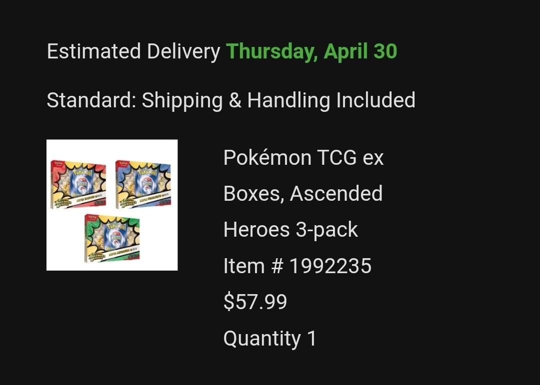 Pokémon TCG Ascended Heroes EX Box 3-Pack (Costco Exclusive Bundle