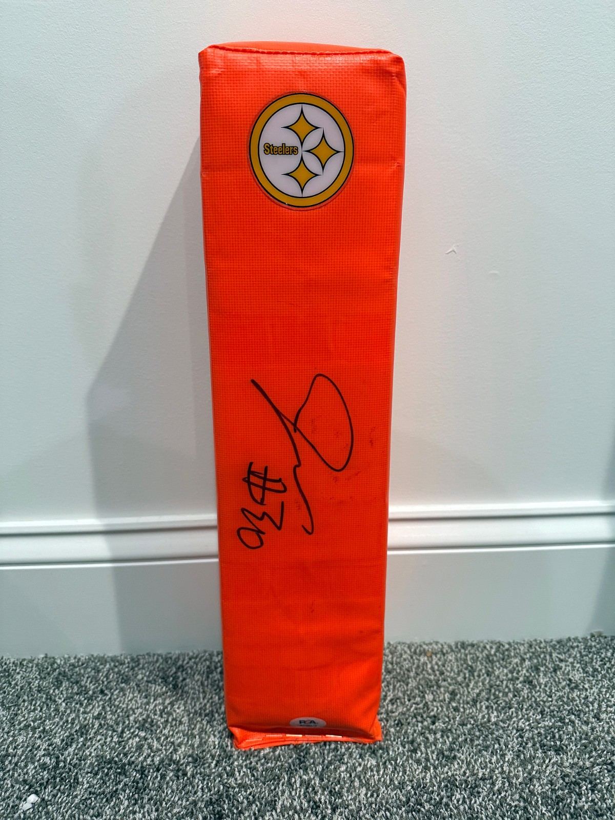 JAYLEN WARREN Pittsburgh Steelers SIGNED Autograph TOUCHDOWN PYLON PSA COA 