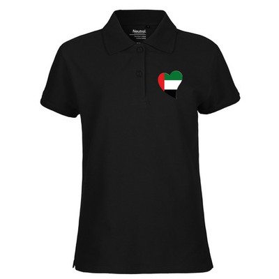Damen Polo Shirt Vereinigte Arabische Emirate Flagge Herz Geschenkidee Vereinigt