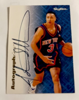 Sky Box, Fleer, Autographed, John Starks,  N Y Knicks, Year 1996, New Mint Cond