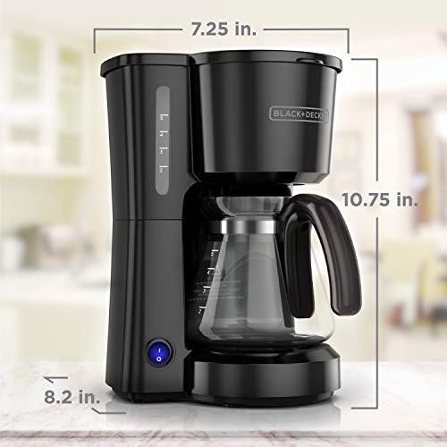 BLACK+DECKER 5-Cup* Coffee Maker, Compact Design, Black, CM0700B - Picture 8 of 9