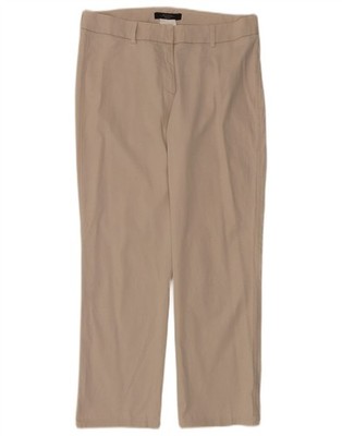 Max Mara Weekend gerade Freizeithose Damen UK 12 Medium W30 L28 beige CO02