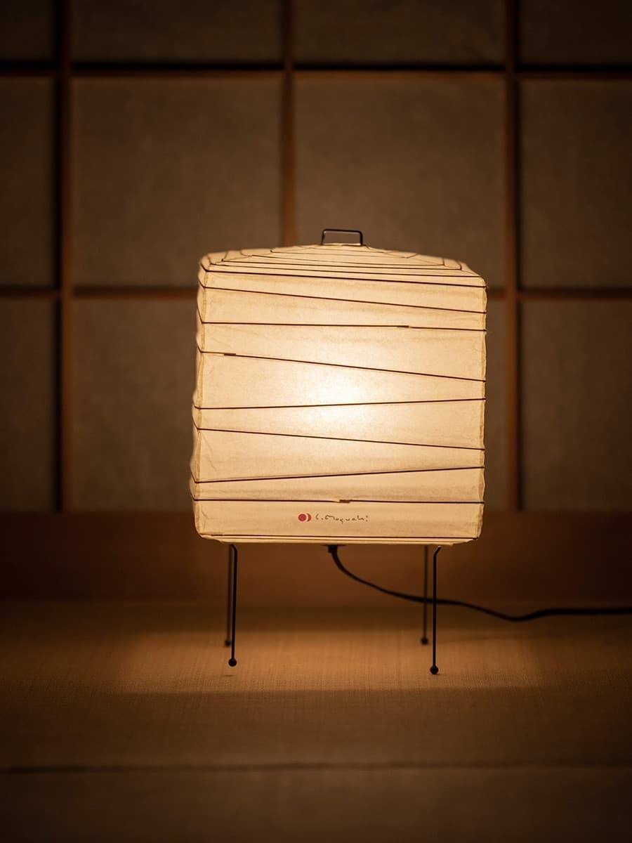Isamu Noguchi Akari 3X Stand lamp Washi Shade Light Handcraft | eBay