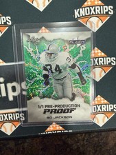 Leaf Flash Bo Jackson 1/1 Pre-Production Proof Football Trading Card