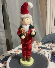 SANTA Bedtime ( PJ) Nutcracker w/ Bear & Hot Chocolate 
