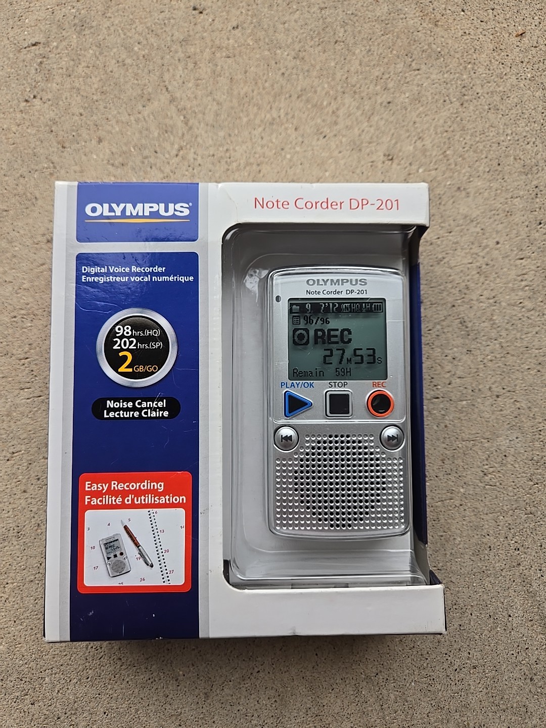 Olympus Note Corder DP-201 Digital Handheld Voice EVP Recorder