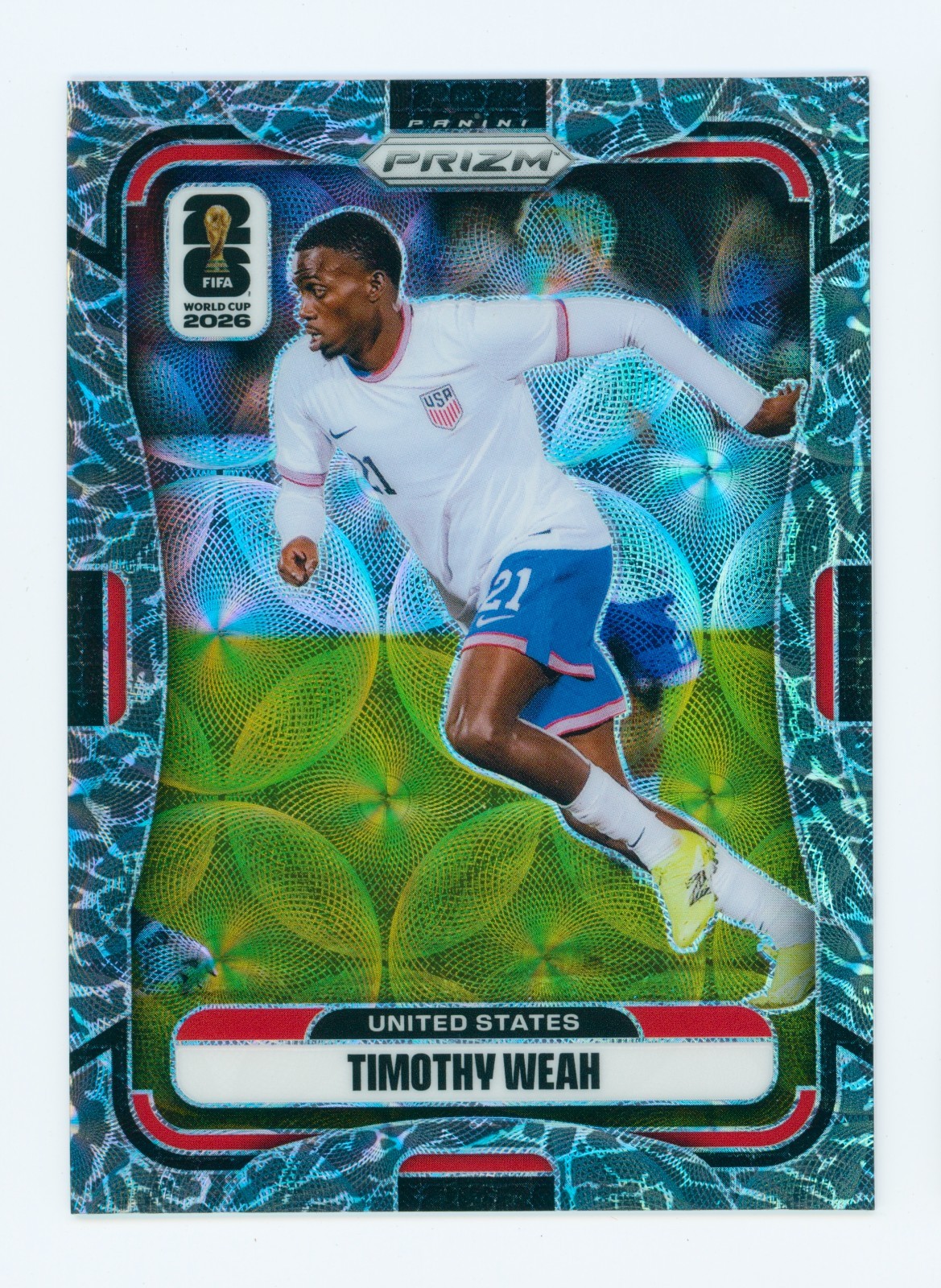 2026 Timothy Weah Panini Prizm FIFA World Cup Choice Elephant USMNT Card SSP