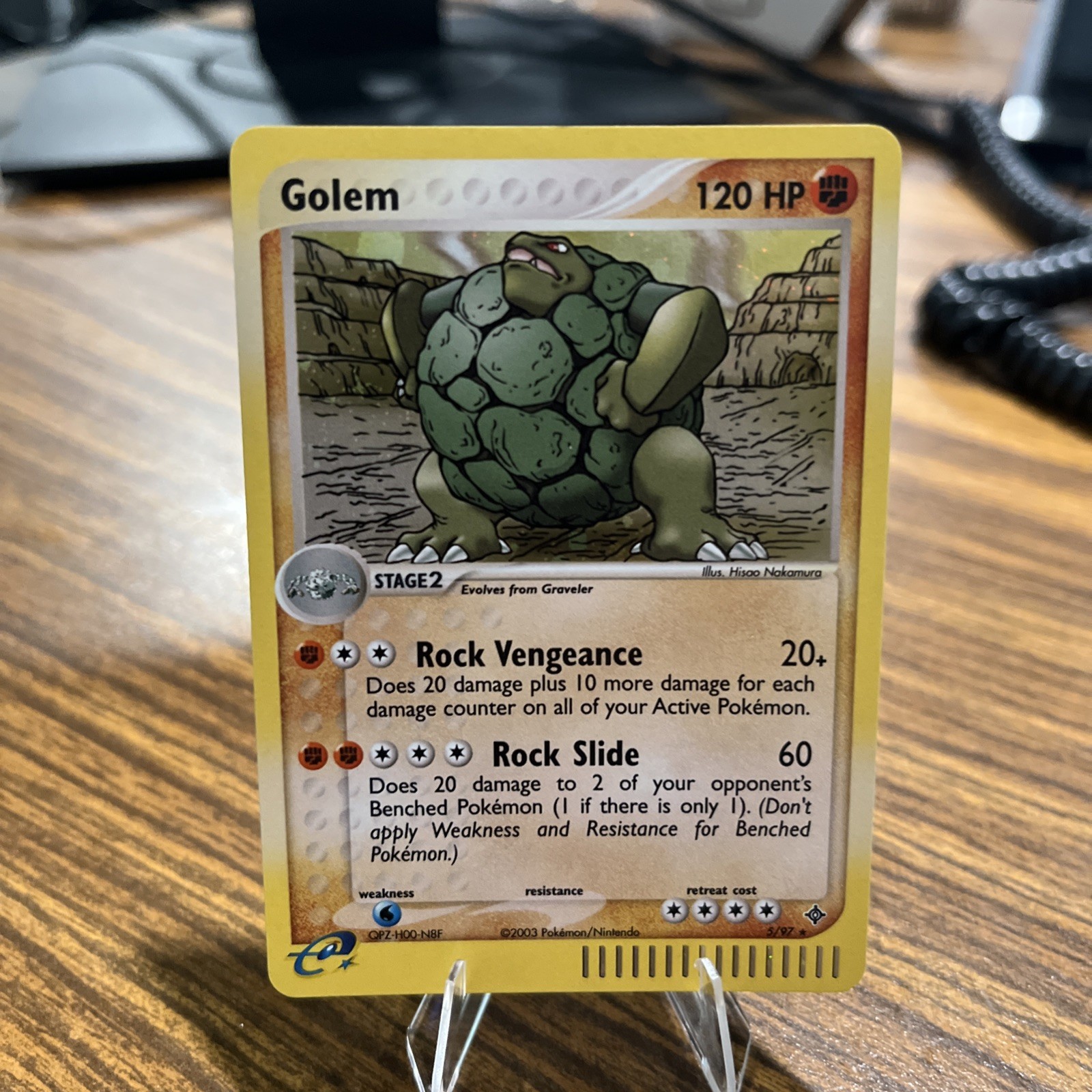 2003 Pokémon Ex Dragon Golem Holo Rare 5/97