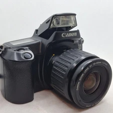 Canon EOS 1000F 35mm SLR Film Camera 35-80mm Lens and Soligor Tele 2x tested