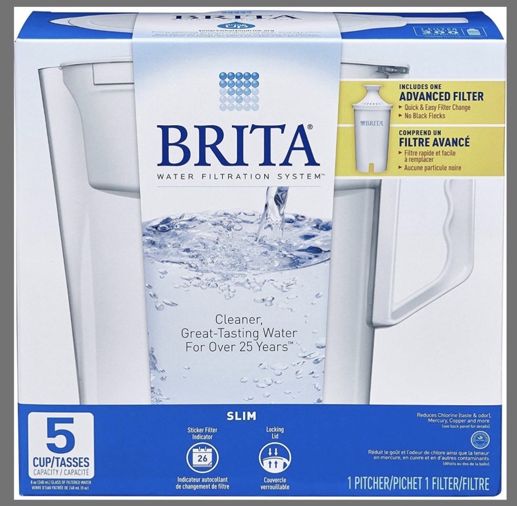 Brita water pitcher slim 5 cup capacity with Advanced Filter