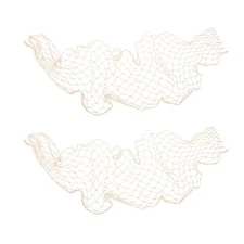 2PCS Fish Net Decorative: Nautical Decor Ocean Themed Wall Hanging Netting -