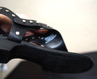 Vaneli black leather flat back buckle strap sandals women 8M — photo 7