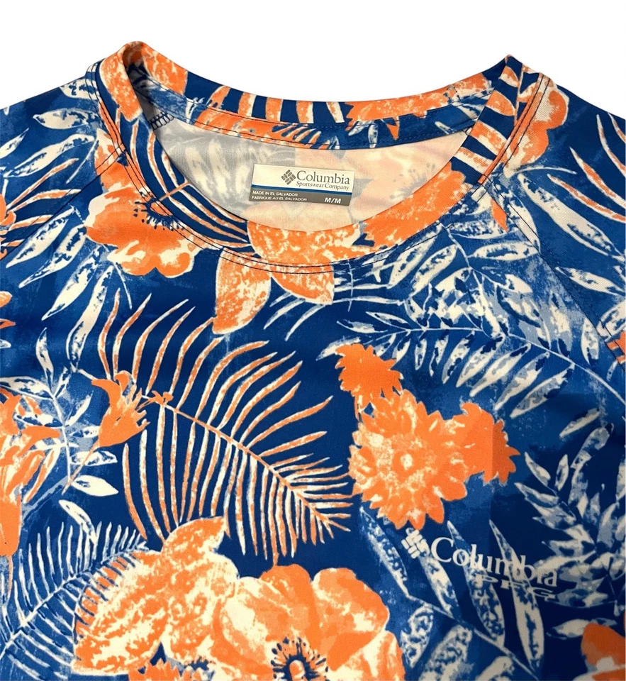 Columbia PFG Mujer Hawaiano Floral Erupciones Protector M con Omni-Sombra COMO NUEVO Foto 3 de 4