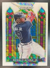 2021 Panini Prizm Ronald Acuna Jr. Stained Glass White Wave #SG-4 Atlanta Braves