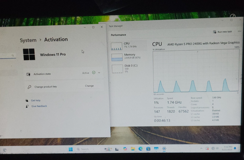 HP Elitedesk 705 G4 MT Tower PC 250GB SSD 8GB Ram AMD Ryzen 5 PRO 2400G Win11Pro - Picture 7 of 8