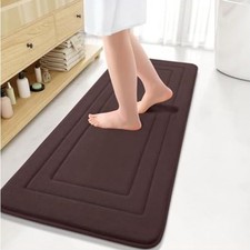 Memory Foam Bathroom Rug Mat 47x17, Ultra Soft and Absorbent Bath Mat