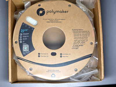 Polymaker PolyLite PLA 3D Printing Filament Natural 1.75mm PA02011 1kg -Sealed