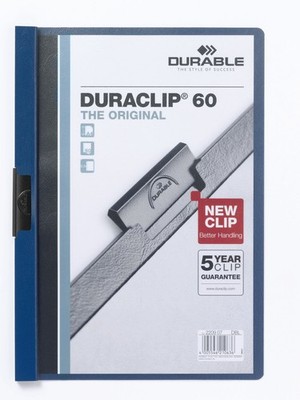 Durable DURACLIP 60 A4 Clip Folder - Holds up to 60 Sheets of A4 Paper - Robust